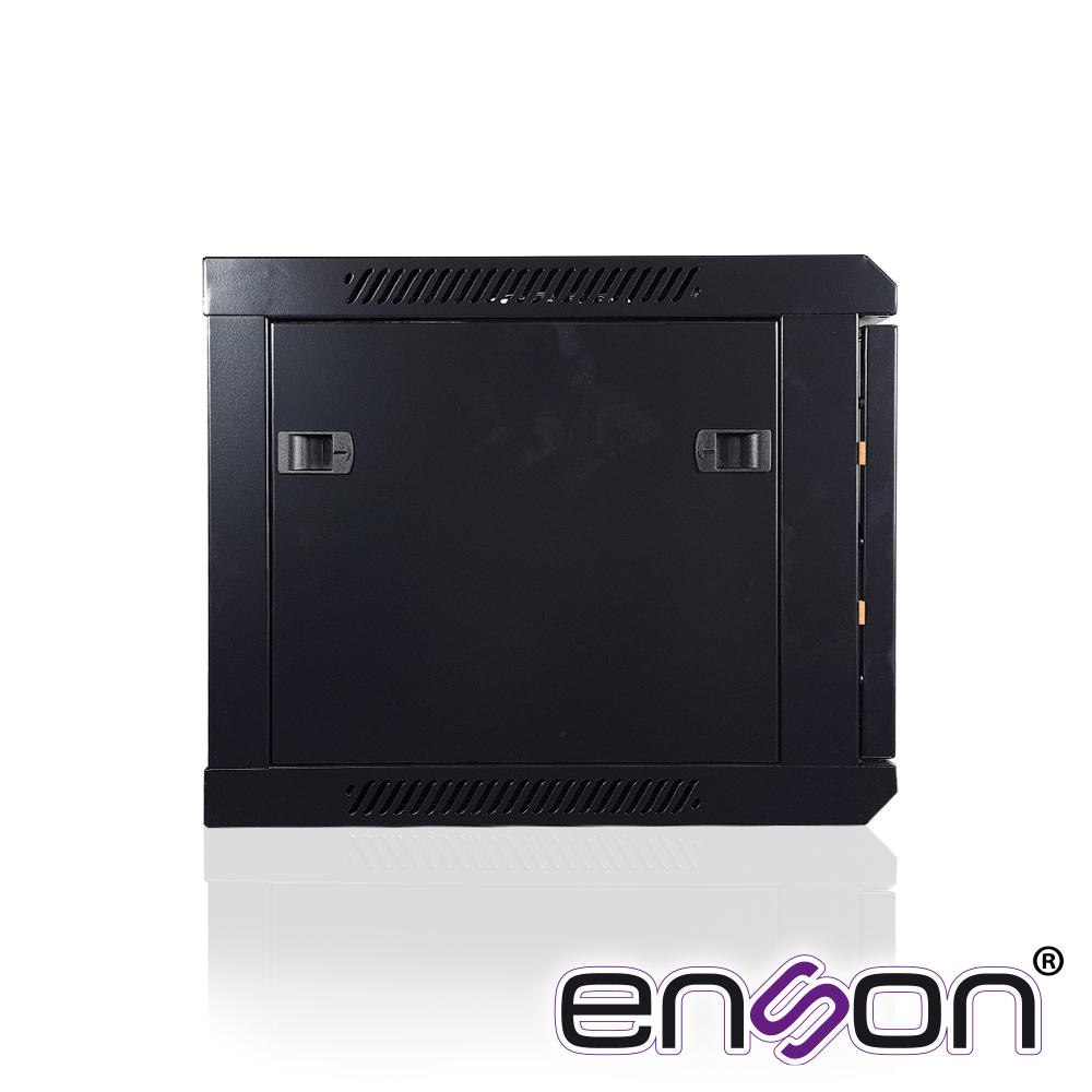 ENS-RKGB6UD, GABINETE DE PARED ENSON 6UR PUERTA FRONTAL DE CRISTAL TEMPLADO CON CERRADURA