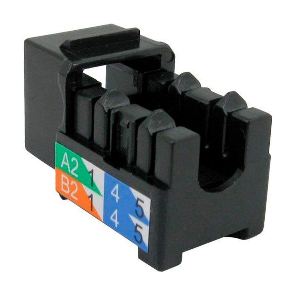 352-V2713/BK, Jacks cat 6 negro, 1Gb/s a 550mhz, 50 micras baño de oro, 750 inserciones plug jack, color negro