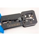 078-2152/EZC, Pinzas para rematar plugs RJ45 tipo Pass through, corte y pelado incorporada