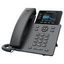 GRP2611G, Teléfono IP HD Carrier-Grade, 3 cuentas SIP, LCD 2.8" color. 2 x GigaEth con PoE, adaptador incluido