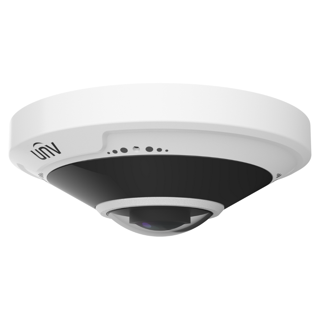 IPC815SB-ADF14K-I0, Cámara IP FISHEYE 360° 5MP, Lente 1.4mm, WDR 120dB, IR 10m, Micrófonos, alarma y audio 1in 1out, NDAA, IK10, IP66, serie  PRIME I, Ultra 265, POE-af ó 12Vcc