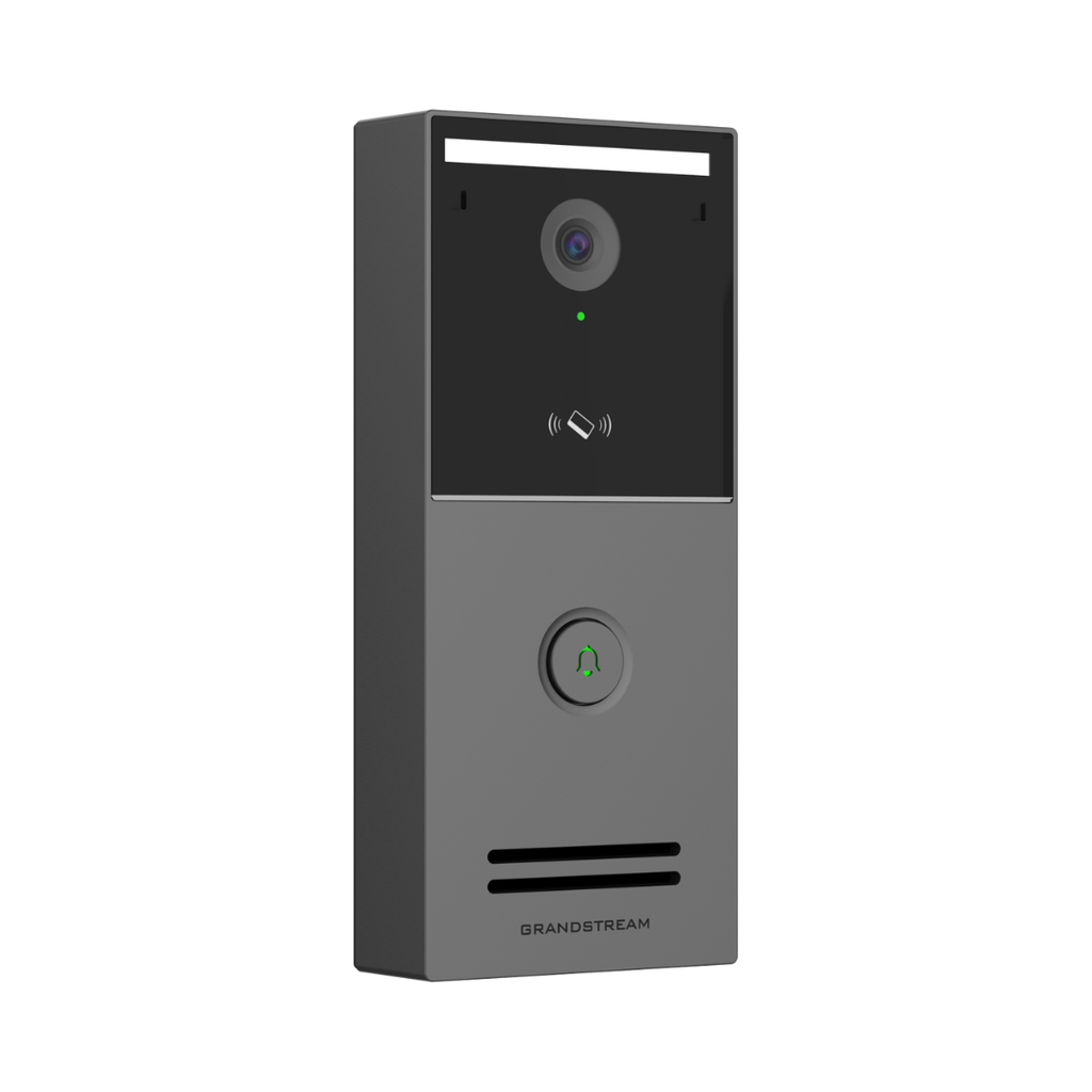GDS3726, Video Portero SIP/VoIP 4MP, 1 botón de timbre, Onvif, RFDI, Metálico, IP66, IK10, WDR 120dB, IR 5m, IA ISP, 2 relays, PoE/af ó 9-36 Vcc 12w