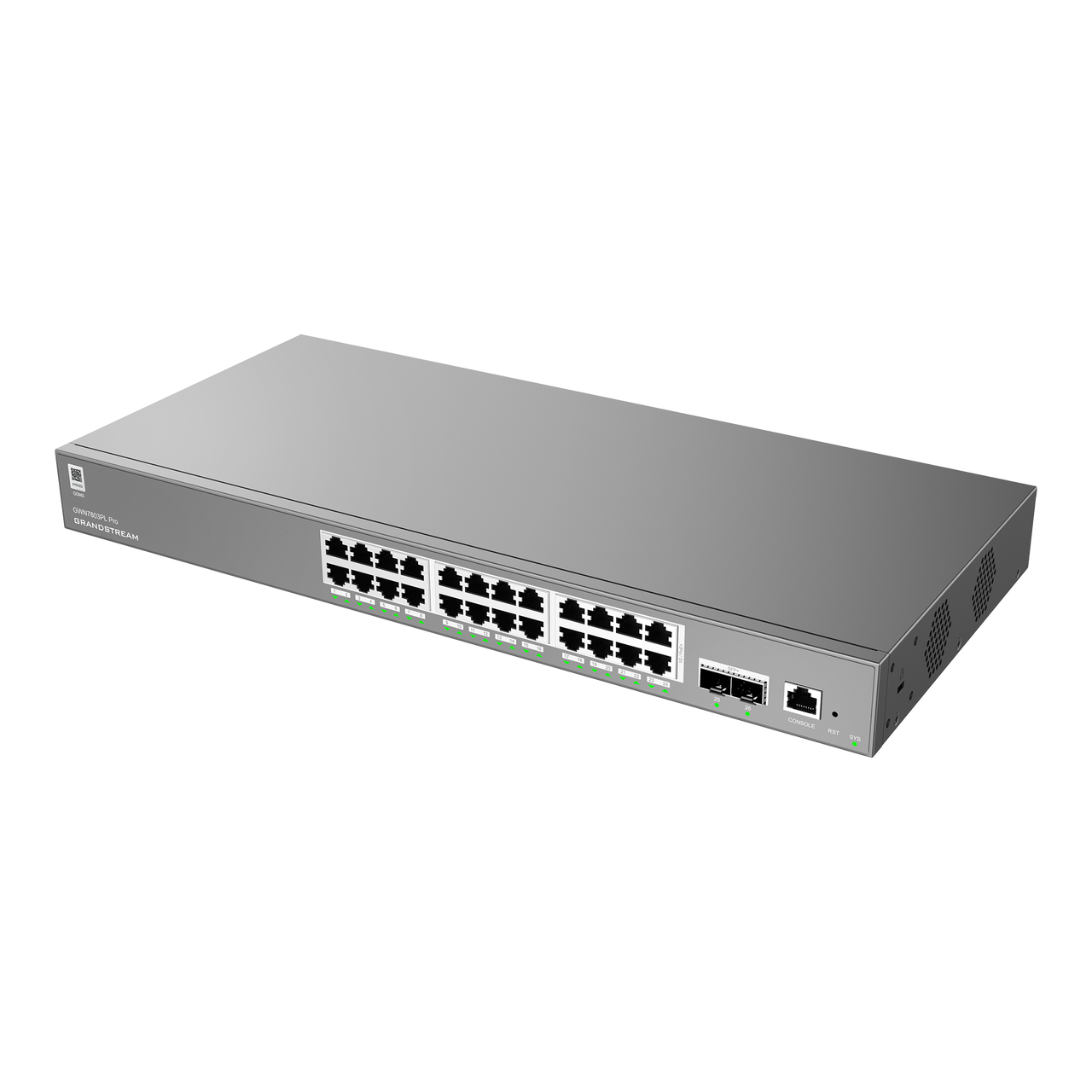 GWN7803PL-Pro, Switch PoE Administrable capa 2, 24 x GigaEth PoE/PoE+/PoE++ y 2 x 10Giga SFP+, 299.2w, 30w máx puerto PoE