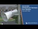 GSC3518HS, Bocina IP/SIP/Onvif para voceo, audio HD, 50W, 26 dBA, PoE in/out, 3 micrófonos, Exteriores IP66