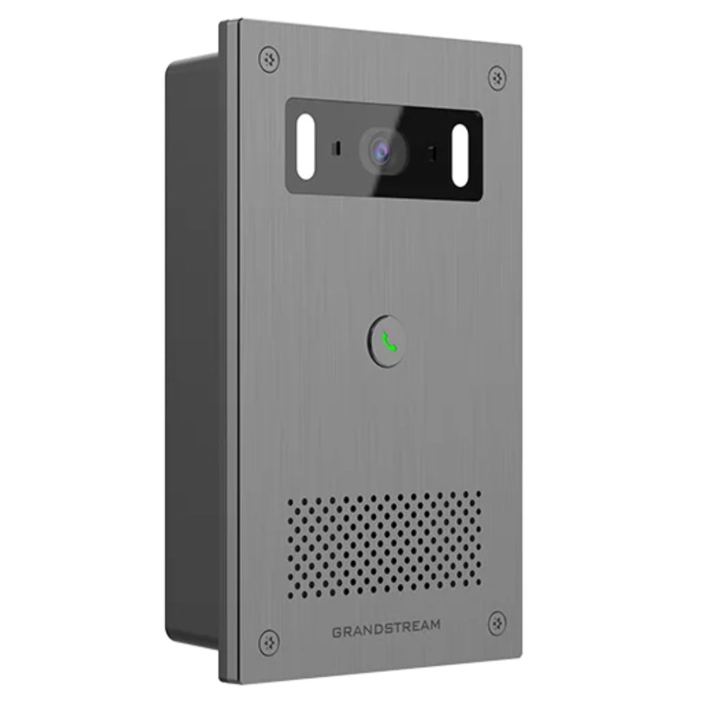 Grandstream, GSC3565, Intercomunicador, SIP/VoIP, con Cámara, 1 botón, 2 mics, bocina, 2 relays, IP66, IK10, PoE