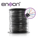 43352B305, Cable UTP Cat6 para elevador serie Pro-II 23AWG Cobre, Bobina 305Mts, Forro Negro, dos cables de acero