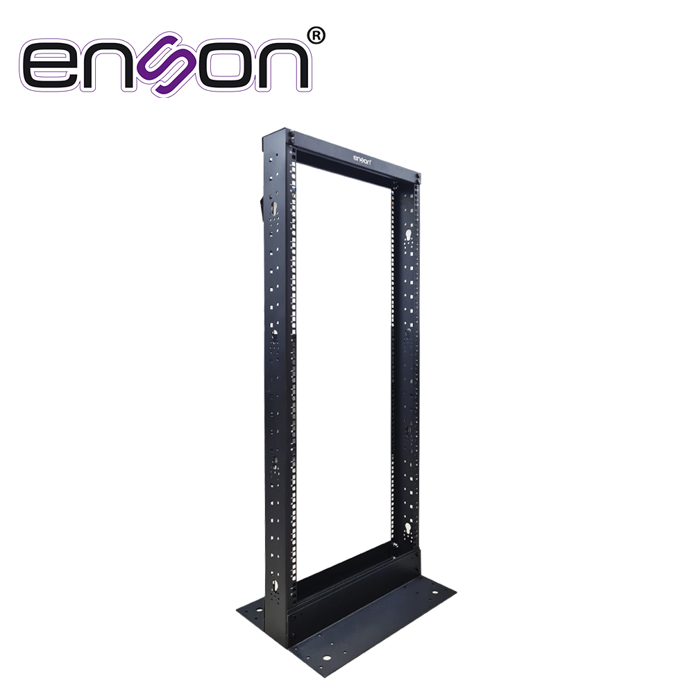 ENS-RACK248, Rack vertical de 25UR, dos postes empotrable ideal para montaje de equipos de red y cableado estructurado,