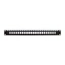 043-382/24/1U, Patch panel con organizador posterior jacks vacio de 24 puertos