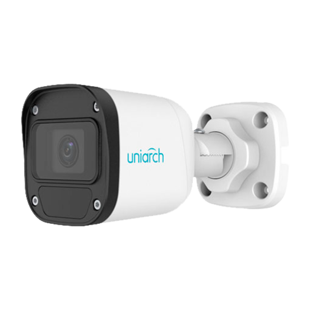 IPC-B125-APF28, Cámara IP Bullet 5MP, lente fijo 2.8mm, micrófono integrado
