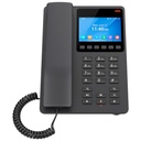 GHP631, Teléfono Hotelero IP Negro, LCD Color 3.5", 2 SIP 2 líneas, GDMS, soporta PoE