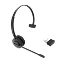 INSPIRE 16PRO-MONO, C-D, Diadema Bluetooth Monoaural Profesional, cancelación ruido, 30 mts, adaptador USB-BT