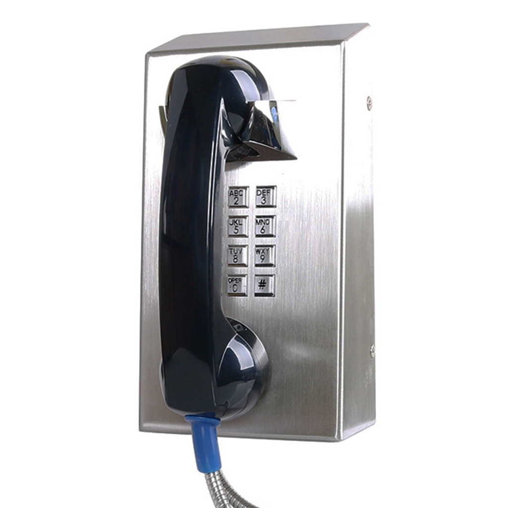 JR201-FK-4G, Teléfono Anti vandálico, acero inoxidable, 12 teclas, montaje en pared, 130x247x132mm
