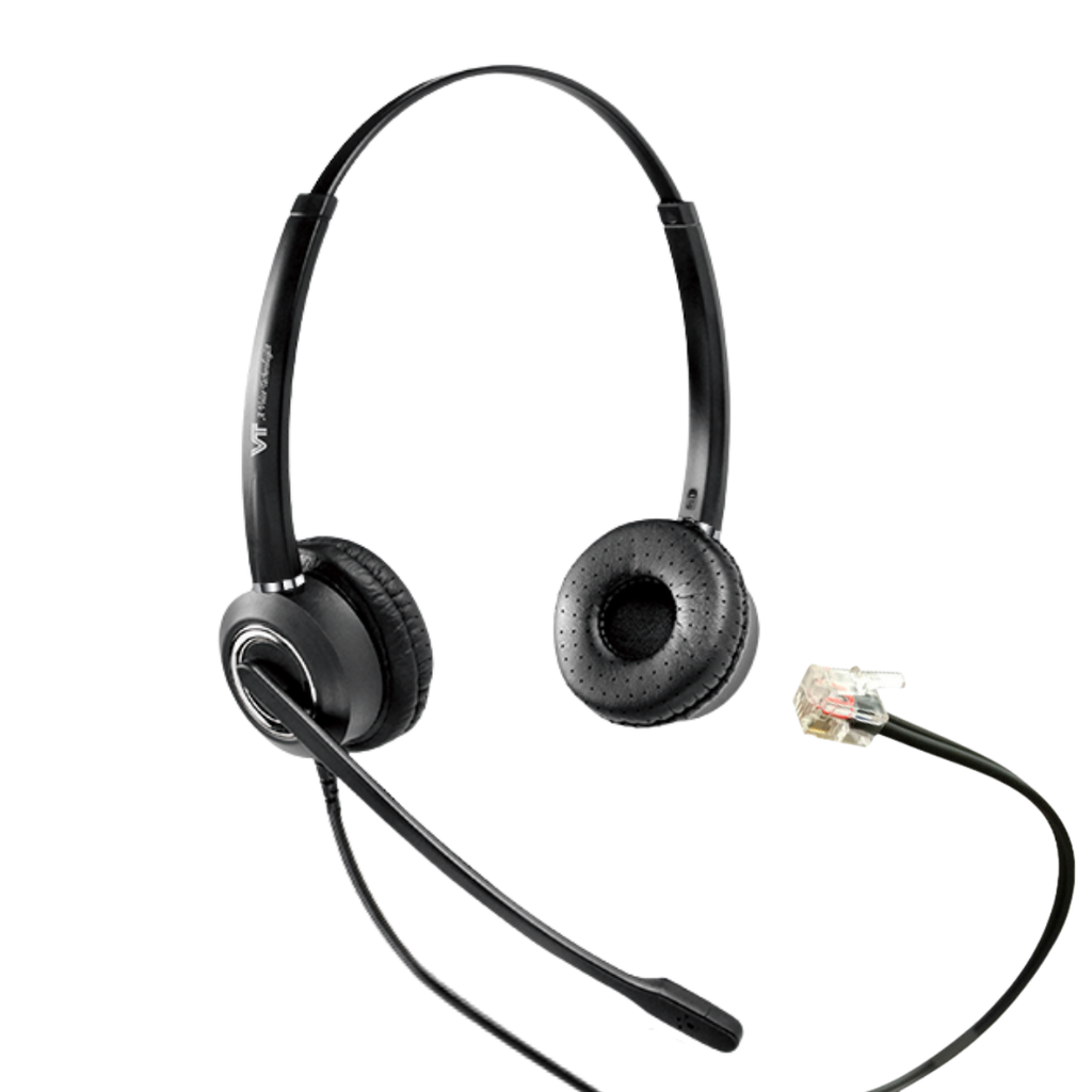 VT6200-UNC-D-RJ09-03, Diadema Binaural, conector RJ09 para Grandstream, Yealink y Snom