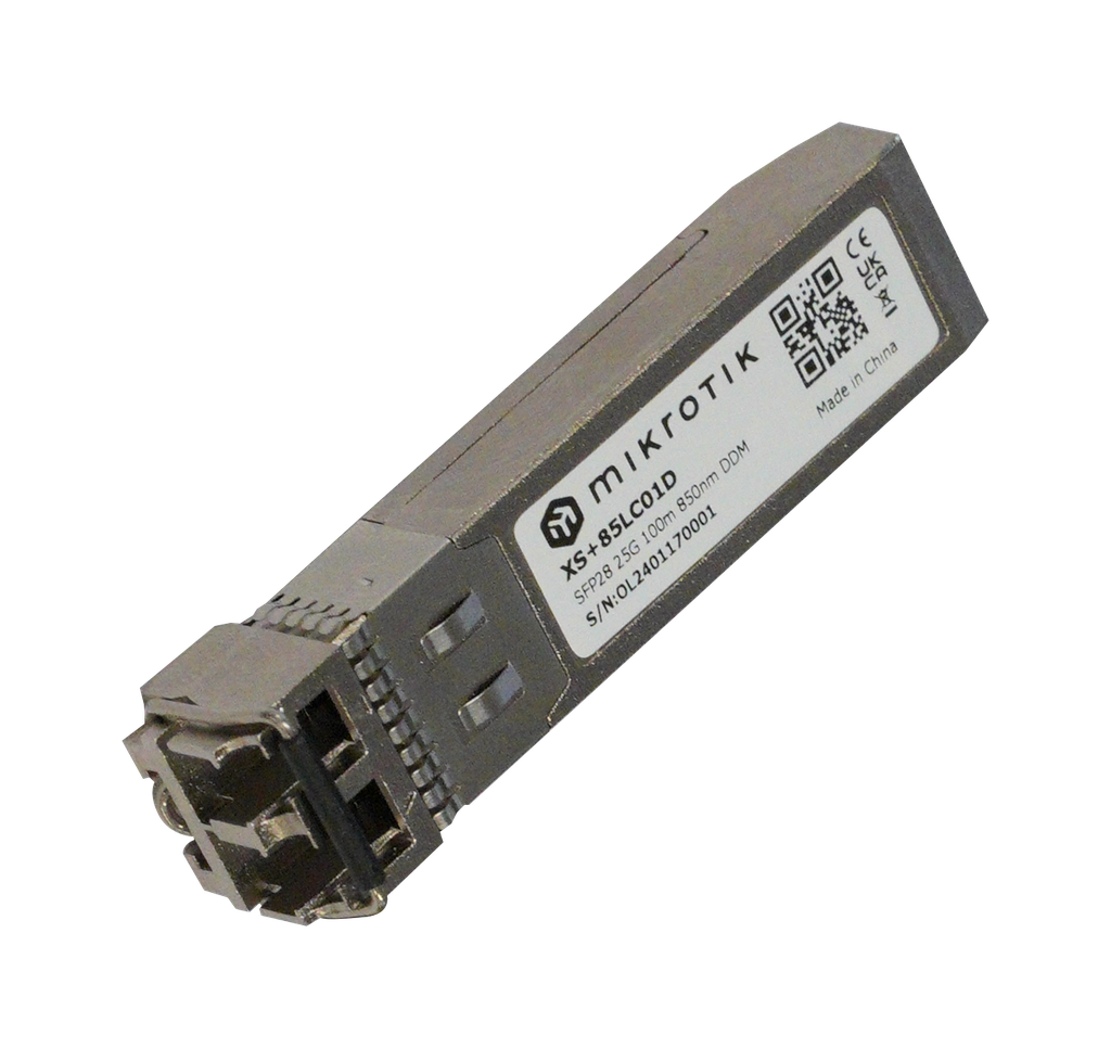 XS+85LC01D, Módulo transceptor óptico 25G SFP28, alcance de 100 m, conector LC dual, dúplex completo, 1,25 G SFP, compatibilidad con 10 G SFP+