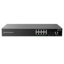 GWN7801P-Pro, Switch PoE Administrable capa 2++, 8 x GigaEth PoE/PoE+ y 2 x 2.5Giga SFP. 145.5w, 30w máx puerto PoE