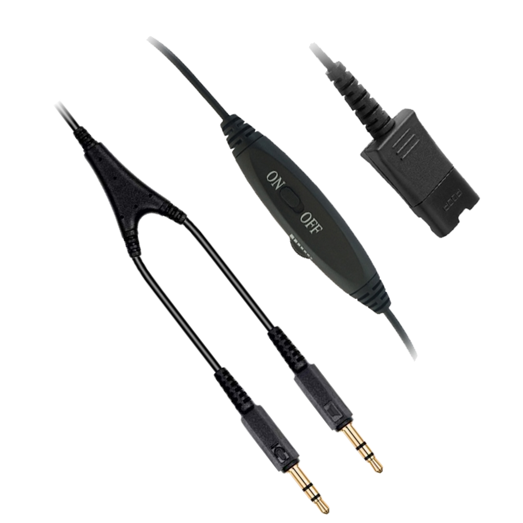 DN3320, Cable de conexión Quick-Disconnect (QD tipo poly) a 2 x 3.5 mm, con controlador