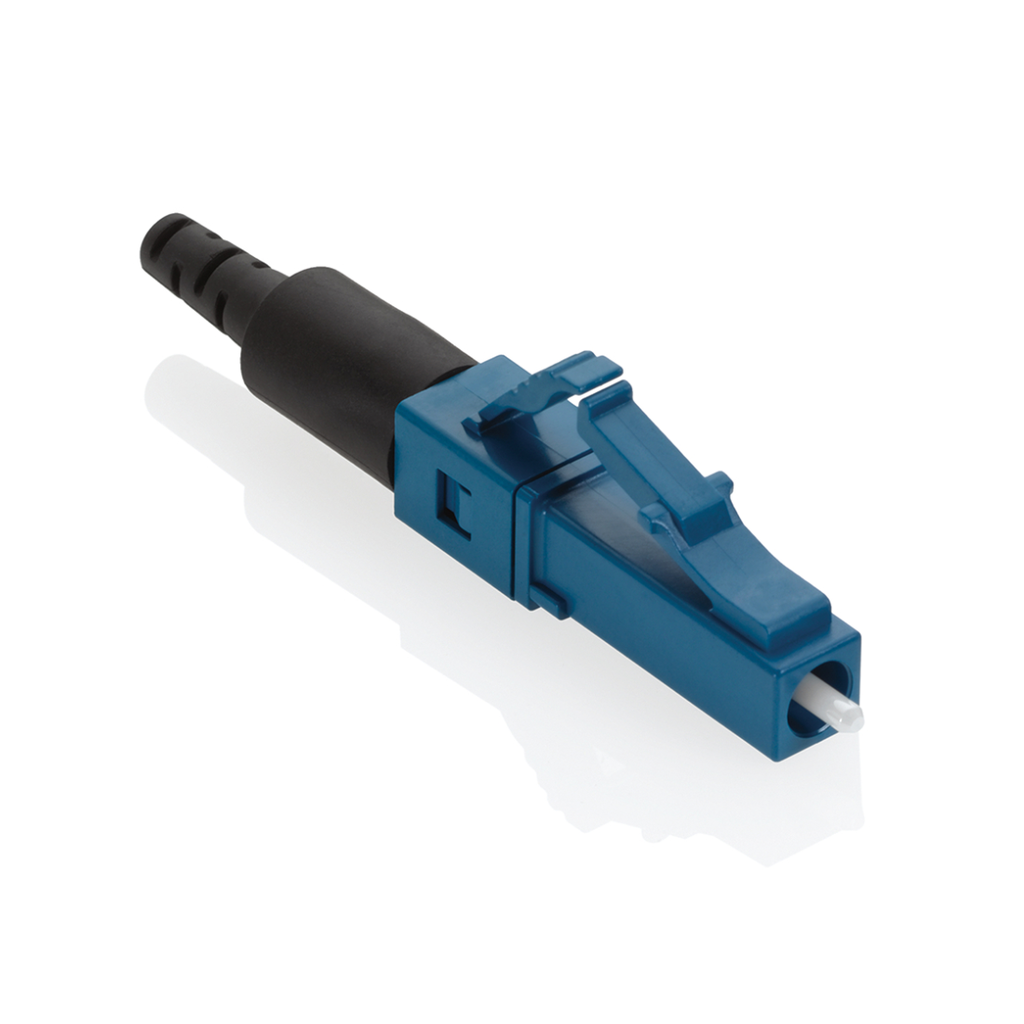 49991-SLC, Conector de fibra prepulido FASTCAM™, LC, monomodo, color azul