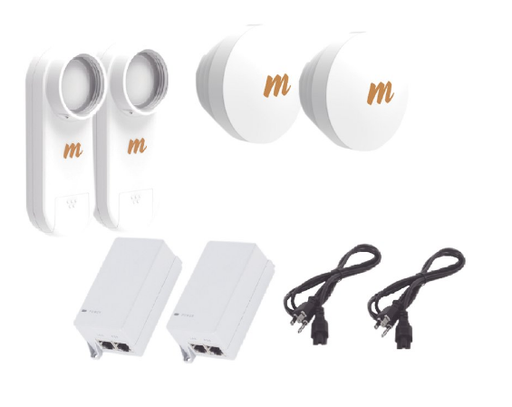 [C5X-PTP-KIT2] C5X-PTP-KIT2, Kit de 2 radios C5X con 2 antenas de (16 dBi), rango de frecuencia extendida (4.9 a 6.4 GHz), incluye inyector POE, distancia de hasta 6 km