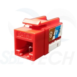 [SBE-JACKC6-RD] SBE-JACKC6-RD, Jack Categoría 6 color Rojo