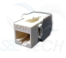 [SBE-JACKC6S-WT] SBE-JACKC6S-WT, Jack Categoria 6, Blanco,  Autoponchable