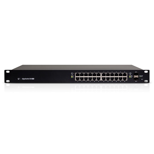 [ES-24-500W] ES-24-500W,  EdgeSwitch PoE 802.3at/af y PoE 24V, 24 x GigaEth, 2 x SFP, 500W, Para 19'' 1 UR
