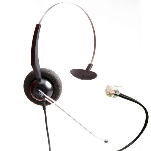 [VT3000M-ST-RJ9-03-v2] VT3000M-ST-RJ9-03-v2, Diadema Monaural RJ9, Tubo de Voz para Cisco