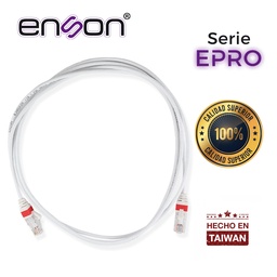 [EPRO-6PC210-WH] EPRO-6PC210-WH, Patch Cord RJ45 cable UTP Cat 6, ultradelgado, color blanco, longitud 210 cms