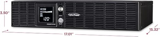 [OR1500LCDRT2U] OR1500LCDRT2U, UPS de 1500 VA/900 W, Topología Línea Interactiva, Entrada 120 Vca NEMA 5-15P, Torre o Rack 2 UR, Con 8 Tomas NEMA 5-15R