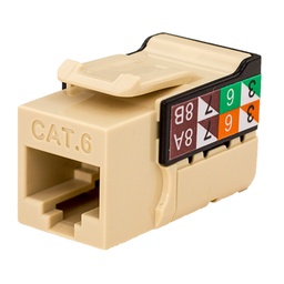 [352-V2717_IV] 352-V2717/IV, Jacks cat 6 marfil, 1Gb/s a 550mhz, 50 micras baño de oro, 750 inserciones plug jack, color marfil
