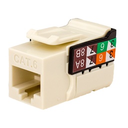 [352-V2712_AL] 352-V2712/AL, Jacks cat 6 almendra, 1Gb/s a 550mhz, 50 micras baño de oro, 750 inserciones plug jack, color almendra