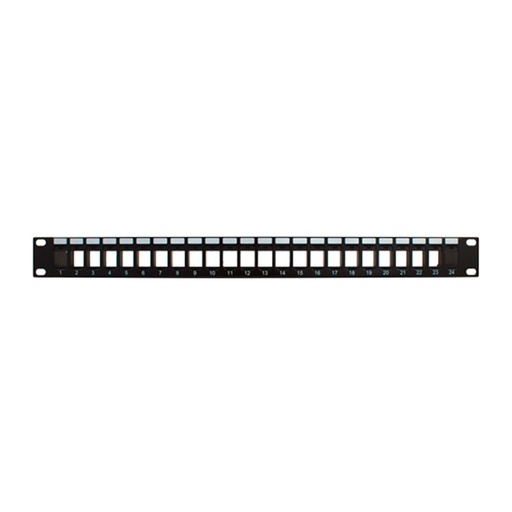 [043-382_24_1U] 043-382/24/1U, Patch panel con organizador posterior jacks vacio de 24 puertos