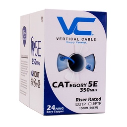 [151-102_BL] 151-102/BL, Cable UTP Cat5e, 100% cobre sólido 8C, 350 MHz, 24AWG, PVC Color azul, caja 305mts (1,000ft)