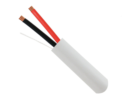[211-182ST_WH] 211-182ST/WH, Cable de alarma y seguridad,  sin blindaje , 18 AWG, 2 conductores  trenzados , 1000, caja de extracción, blanco