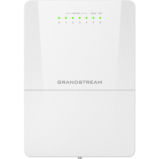 [GWN7710R] GWN7710R, Switch Administrable capa 2-lite, exteriores IP66, 5 x GigaEth, 4 x PoE out at/af o pasivo y 1 In, 1 x SFP