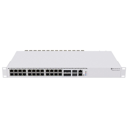 [CRS326-4C+20G+2Q+RM] CRS326-4C+20G+2Q+RM, Ruteador Switch, CPU 650MHz RAM 128MB, 20x2.5GEth, 4xCombo, 2xQSFP+ 40G, 1x100Mbit Eth, RouterOS L6, 1UR, PSU Dual 