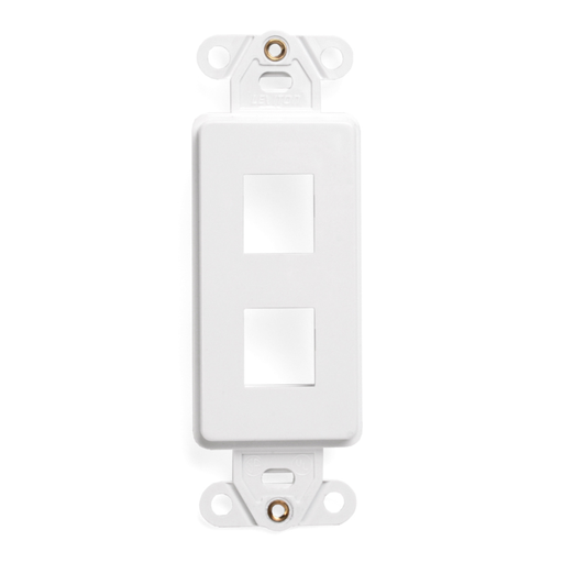 [41642-00W] 41642-00W, Inserto Decora con dos puertos QuickPort, color blanco  