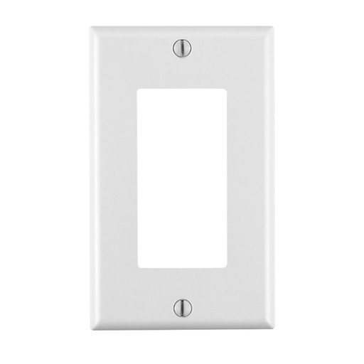 [80401-00W] 80401-00W, Placa una ventana con tornillos Decora, color blanco