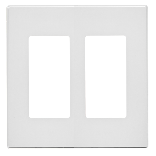 [80309-0SW] 80309-0SW, Placa dos ventanas sin tornillos Decora PLUS, color blanco