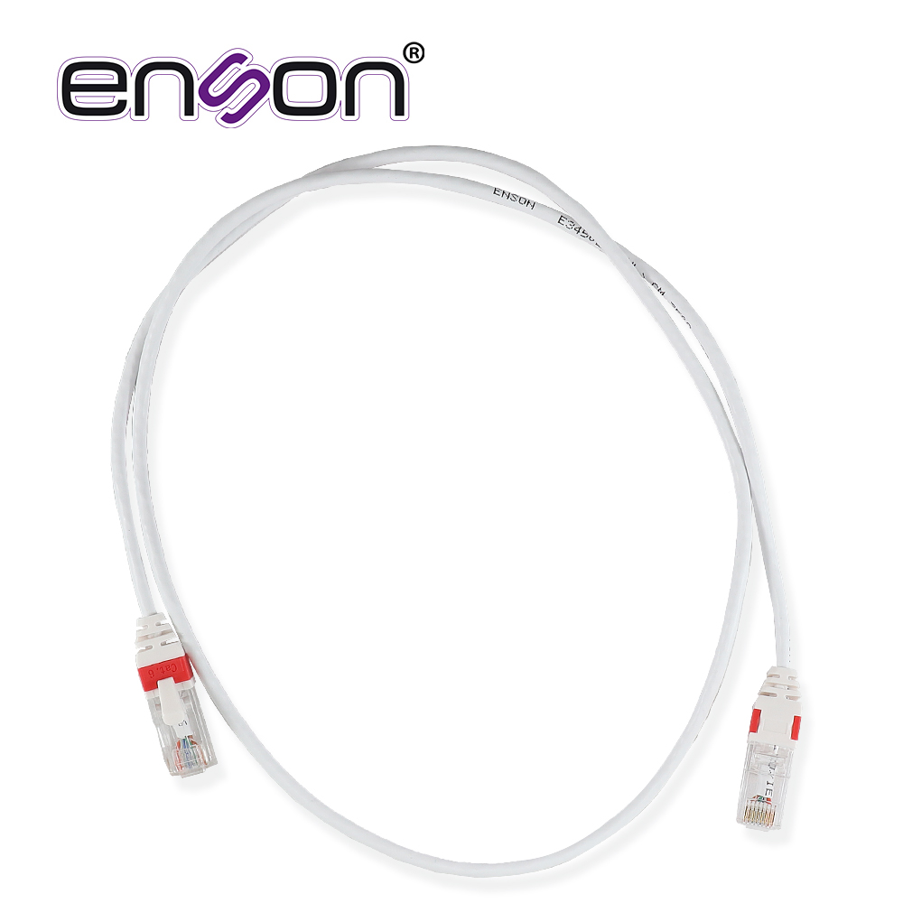 EPRO-6PC210-WH, Patch Cord RJ45 cable UTP Cat 6, ultradelgado, color blanco, longitud 210 cms