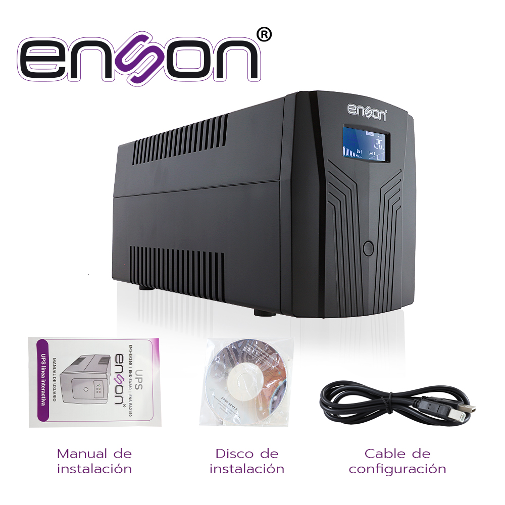 ENS-EA2150, NO BREAK UPS ENSON 1500VA/900W 6 CONTACTOS
