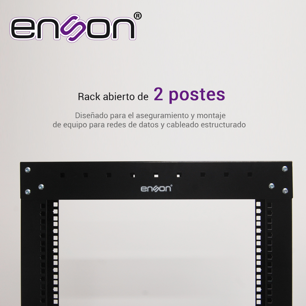 ENS-RACK244, RACK VERTICAL ENSON DE 42UR DOS POSTES EMPOTRABLE IDEAL PARA MONTAJE DE EQUIPOSD E RED