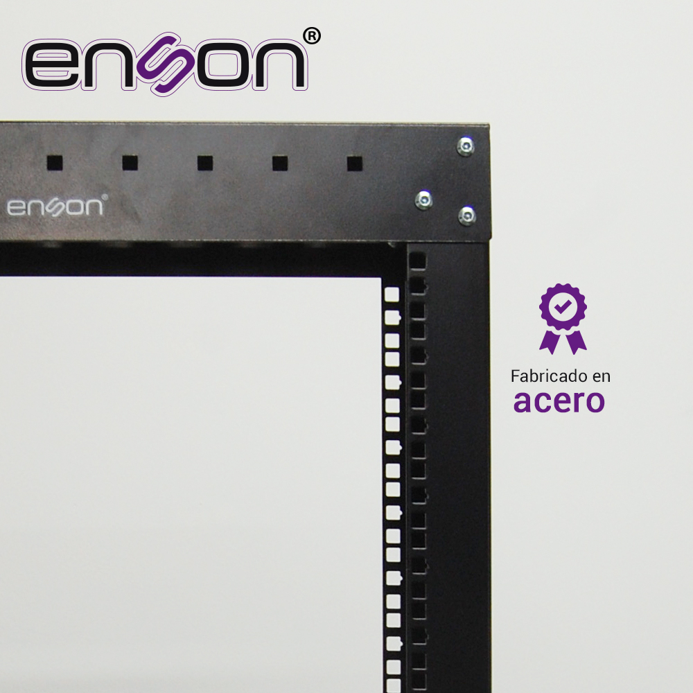 ENS-RACK244, RACK VERTICAL ENSON DE 42UR DOS POSTES EMPOTRABLE IDEAL PARA MONTAJE DE EQUIPOSD E RED