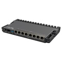 RB5009UPr+S+IN, Ruteador CPU 1.4G, 1G RAM, 8xGEth PoE in/out, 1xSFP+, RouterOS v7
