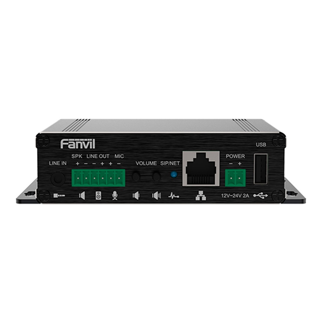 PA3F, Gateway SIP/VoIP, para voceo o intercomunicación, 30W, 3.5mm y USB