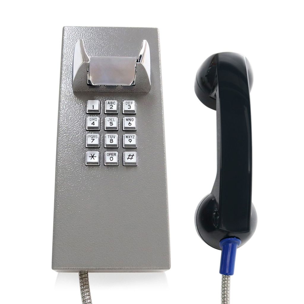 CT202-FK-Analogo, Teléfono Análogo anti vandálico, acero laminado en frío, montaje en pared