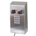 CT201-FK-Analogo-SS, Teléfono Análogo anti vandálico, acero inoxidable, montaje en pared, 130x247x132cms