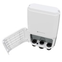 CRS504-4XQ-OUT, Switch exteriores CPU 650MHz, 128MB RAM, 1 Eth 10/100, 4 QSFP28 100G, CD jack y 802.3bt PoE-in, RouterOS