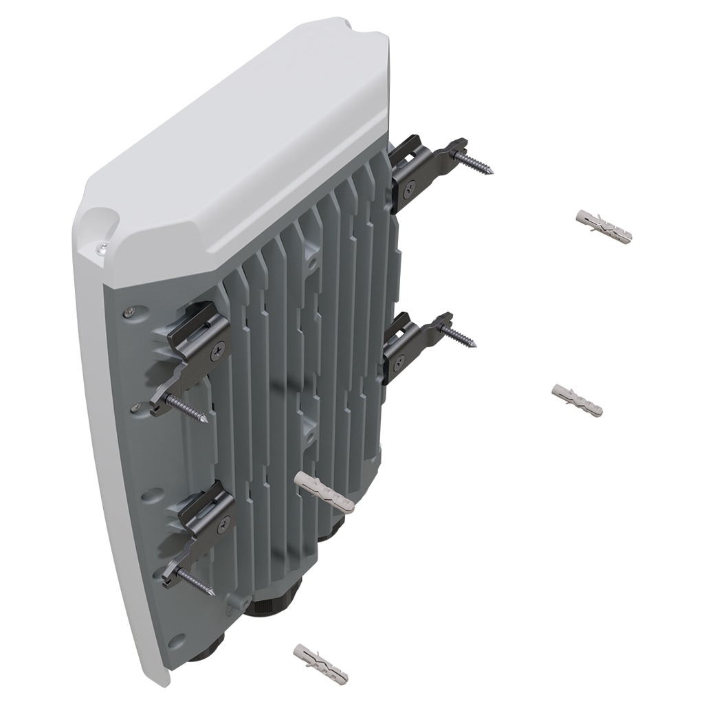 CRS504-4XQ-OUT, Switch exteriores CPU 650MHz, 128MB RAM, 1 Eth 10/100, 4 QSFP28 100G, CD jack y 802.3bt PoE-in, RouterOS