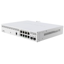 CSS610-8P-2S+IN, Switch 8 EthGb PoE 802.3af/at, 2 SFP+ p/rack, SwitchOS Lite