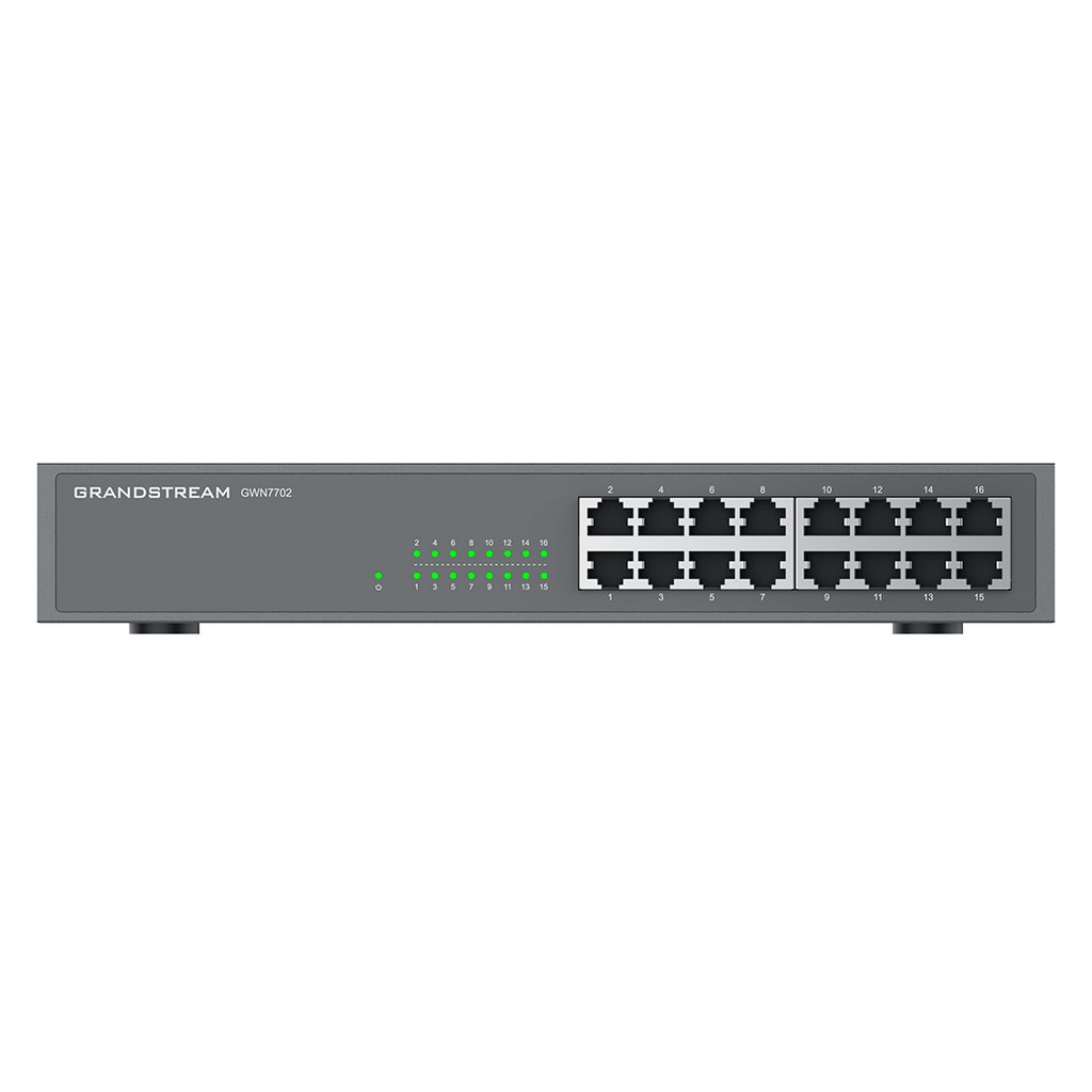 GWN7702, Switch No Administrable, 16 puertos Giga Ethernet, Gabinete metálico